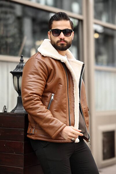 BASEL.CO Чоловічий преміум-куртка з овчини - з хутром, спеціальний дизайн