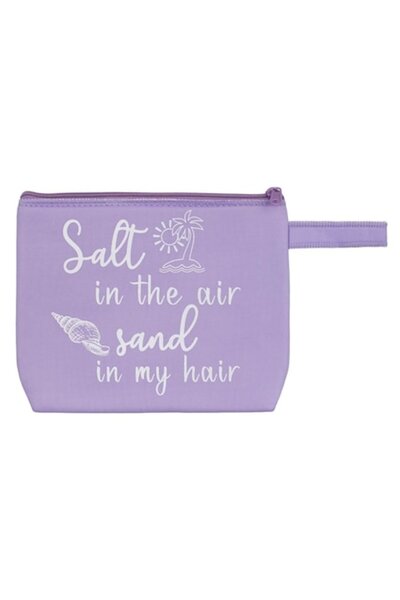 SHOPIENS Αδιάβροχο καλοκαιρινή Τσάντα Shopiens®, λιλά με τύπωμα και φερμουάρ,...