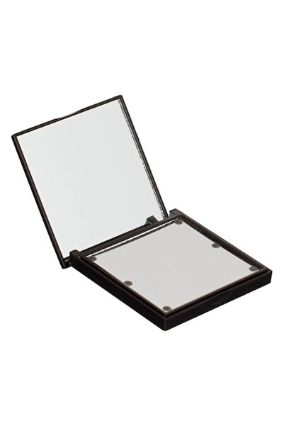 SHOPIENS Καθρέφτης ταξιδιού με 6 LED Shopiens®, μαύρος με μήνυμα, 7 x 7 cm