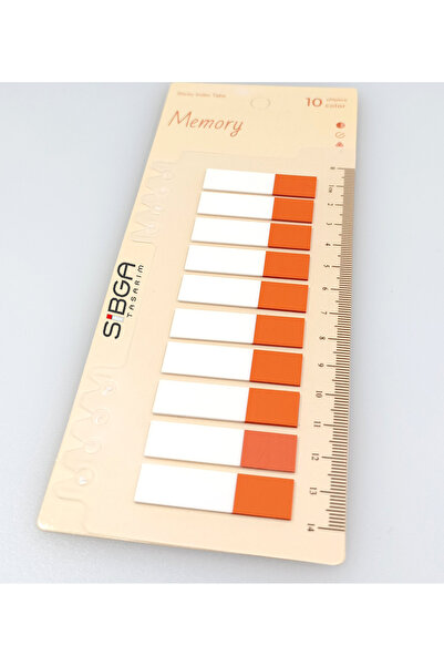 sibga tasarım ملصقات لاصقة شفافة برتقالية اللون نصف دائرية. علامة كتاب لاصقة 200 ورقة