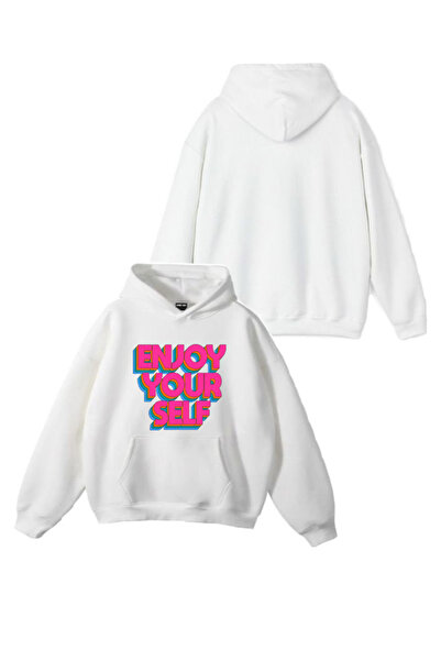 Sebesta Fashion New Season Enjoy Yourself Printed 3 Yarn Cotton Hooded Sweats...