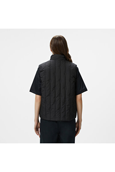 Lacoste Kadın Regular Fit Dik Yaka Desenli Siyah Yelek