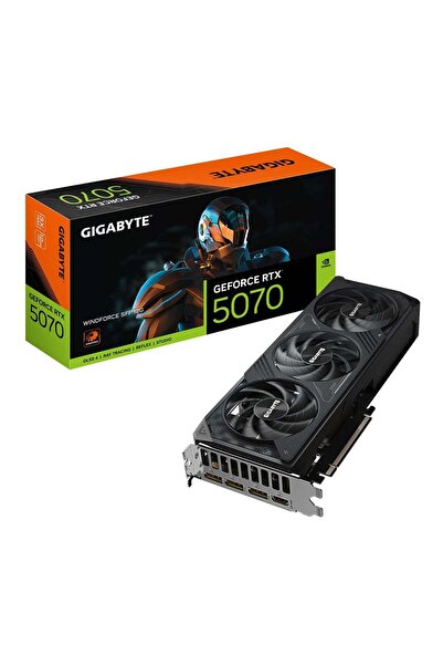 Gigabyte بطاقة رسومات GeForce RTX 5070 WINDFORCE SFF سعة 12 جيجابايت GDDR7