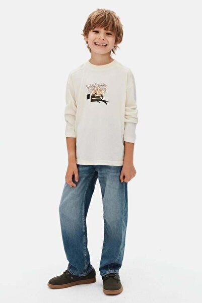 NK Boy's Formative Sweatshirt 8-14 Years Old Cream