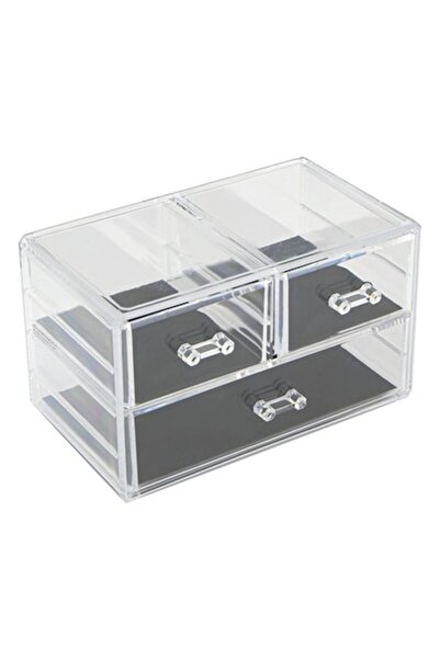 SHOPIENS Organizator transparent pentru cosmetice cu 3 sloturi Shopiens®, pla...