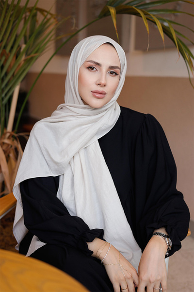 ipekistanbul Şal jacquard moale - simplu - latte