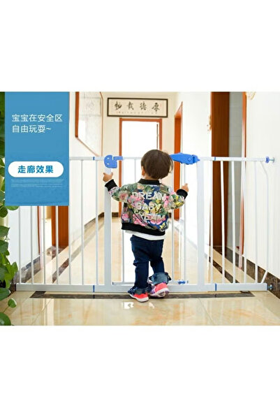 Cady One Easy Close Safety Gates, White Metal Stair Gates for Doors