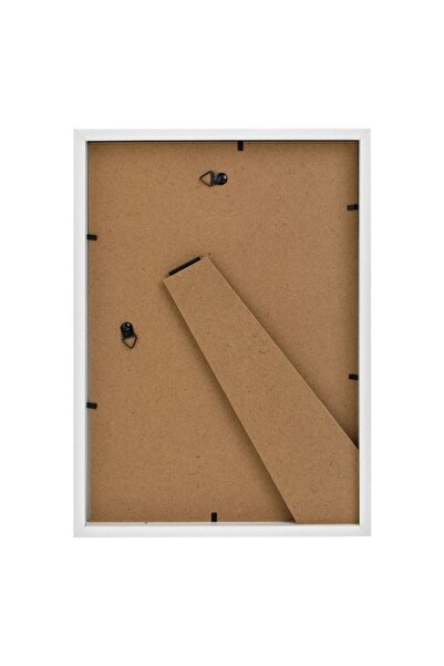 SHOPIENS Tablou Decorativ Rama Lemn MDF Alb cu Paspartu Sticla 23x32cm