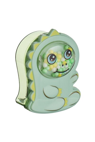 SHOPIENS Double Sharpener with Reservoir and Dinosaur Shape, Green, 4.5x2x6 cm