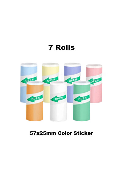 Choice 7 لفات ملصقات ملونة، 5 لفات، استخدام لمدة 10 سنوات، ورق صور لاصق حراري...