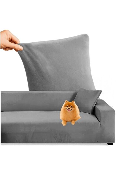 SMARTECH Husa elastică din catifea pentru canapea 145-185 cm, Impermeabilă + ...