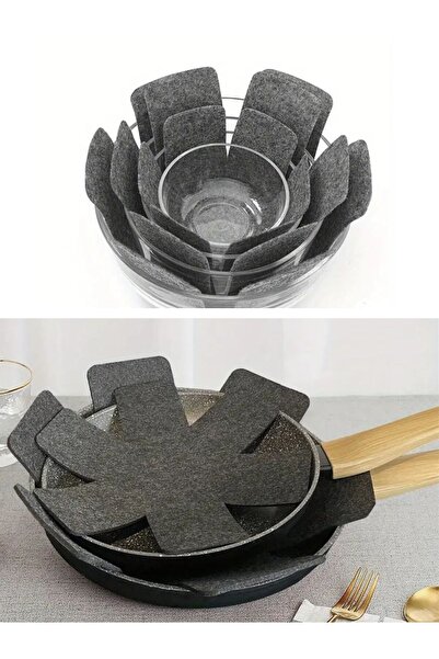 Frying Pan Protective Felt | 2-Piece Set (29 cm & 32 cm) | Scratch and Impact Resistant