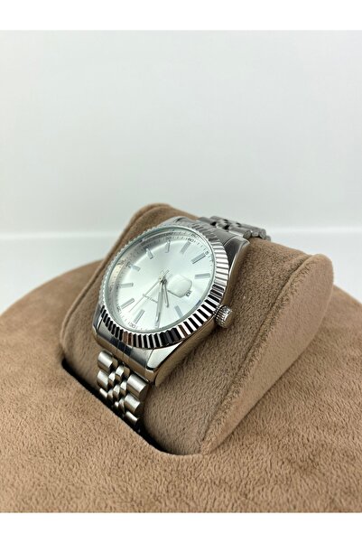 Mazzy Round Classic Model Calendar Steel Men's Wristwatch