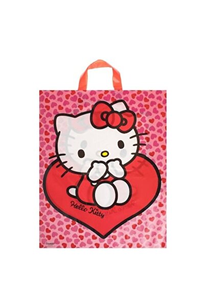 SHOPIENS Sacosa Plastic Rosie Cu Hello Kitty 40x10x50cm Pentru Ambalare Cadou...