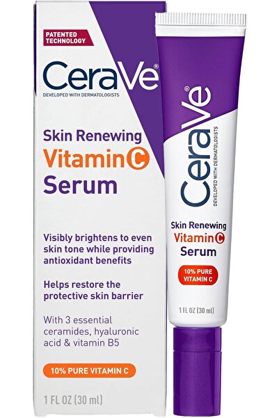 CeraVe Vitamin C Serum with Hyaluronic Acid, 10% Pure Vitamin C, Fragrance-Fr...