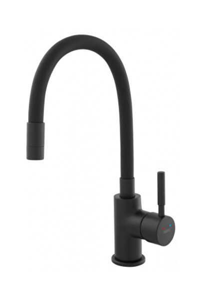 FERRO Baterie chiuveta, gura flexibila Zumba-NERO