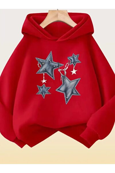 ORVIO Group Women's Star Printed Hoodie