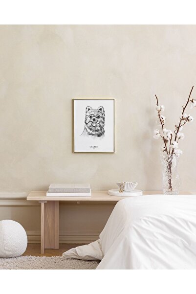 Thetic Pomeranian Dog - - Modern Aesthetic Frameless Premium Wall Poster