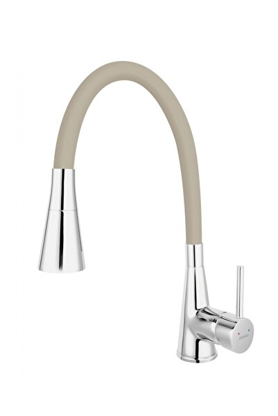 FERRO Baterie de bucătărie cu cioc flexibil cu două funcții bej - Zumba2