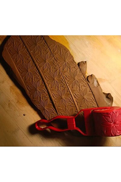 Enbceramic 5 Cm Doku Rulosu ÇEVİRİCİ DAHİL Silindir Desen Oklavası Mühür Bask...