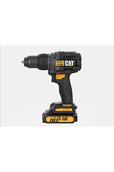 Caterpillar Cordless Drill 18 Volt 2 Ampere With Hammer BRUSHLESS DX1120 CAT