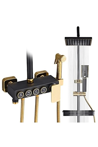 Novastride Coloană de duș multifuncțională - bronz și oțel inoxidabil, set co...