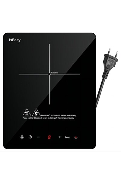 IsEasy Plită cu inducție încorporată 1822001eMAG, 2100W, 1 zonă de gătit, con...