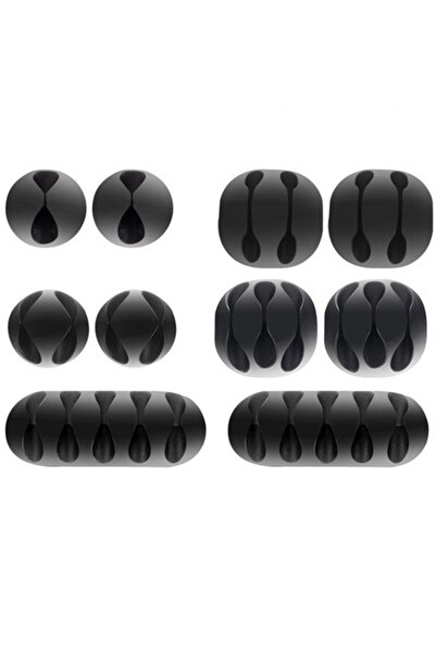 KESNUP Set de 10 suporturi pentru cabluri de birou, 5 dimensiuni