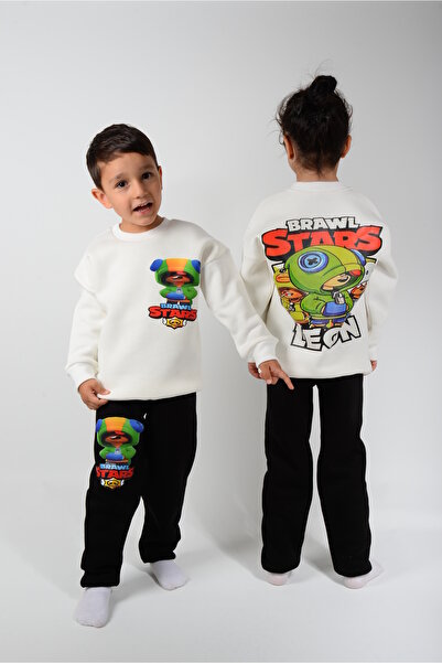 KİDSPİTİRCİK UNISEX ΚΡΕΜ-ΜΑΥΡΟ ΣΕΤ BRAWL STARS ΜΕ ΣΤΑΜΠΑ, 3-ΚΛΩΝΟ ΣΕΤ ΚΛΩΝΩΝ ...