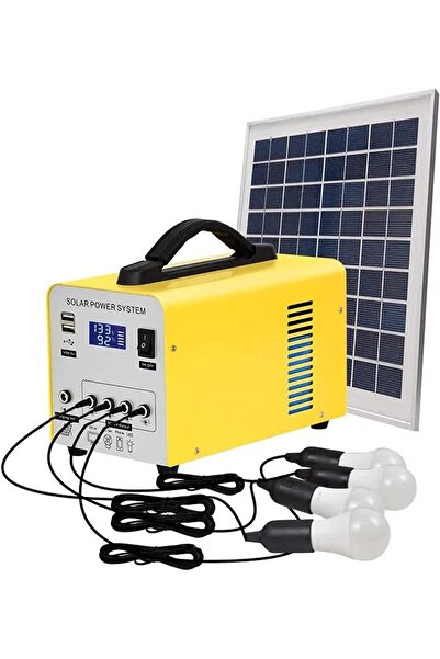 Generic نظام الطاقة الشمسية المحمول مع أربعة مصابيح وكابل USB