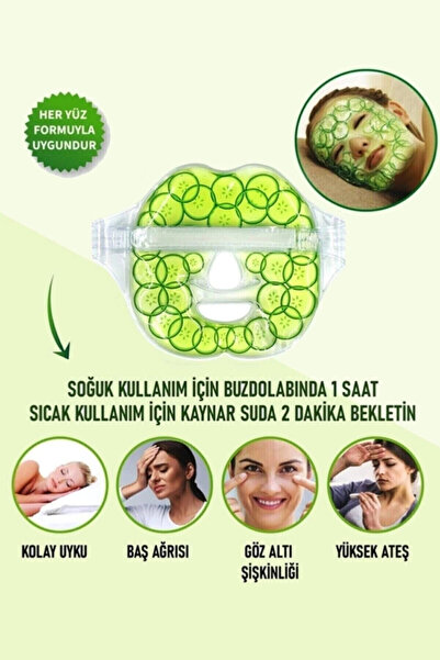 Genel Markalar Salatalık Yüz Maske Jel Sıcak Soğuk Kullanım Rahatlatıcı
