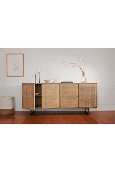 Creawood Floransa Masif Ahşap Konsol, Büfe, Depolama