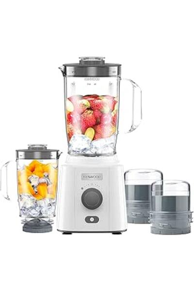 Generic خلاط كينوود ٦٥٠ واط، خلاط سموثي/صانع سموثي، Blend-X Fresh سعة ١.٥ لتر مع وعاء خلاط إضافي، Grin