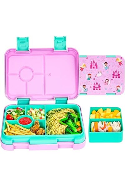 Generic QCQHDU Bento Box for Children and Toddlers, Small Lunch Box with 6 Compartments, BPA-Free Lunch Box