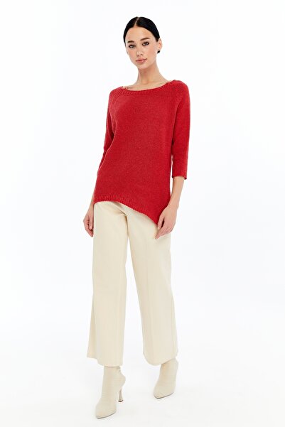 MA ananas Women's Black Back Drop Knitwear Tunic