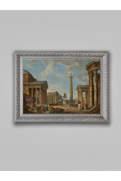 WoodyArts Αρχαίος Ρωμαϊκός Πίνακας – Γκρι Αντίκα Κορνίζα