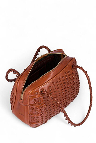 GÖN Hand Made Tan Women's Shoulder Bag Hedgehog