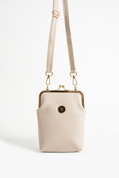 Sanmorris 1433 Adjustable Crossbody Faux Leather Shoulder and Crossbody Bag with Gold Accessories