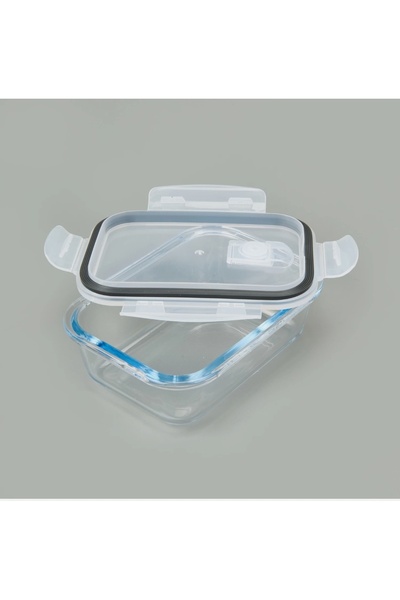 huzurlu grup 3-Piece Glass Storage Container with Plastic Locking Lid
