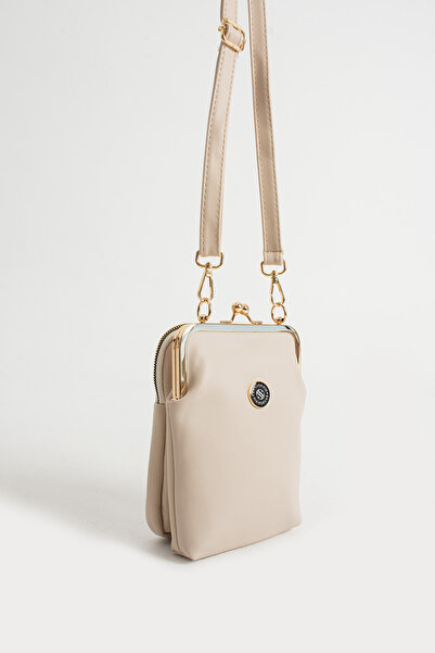 Sanmorris 1433 Adjustable Crossbody Faux Leather Shoulder and Crossbody Bag with Gold Accessories