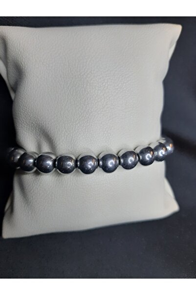 MRYart Silver Color Hematite Stone Natural Stone Bracelet Unisex