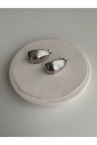 BusradanDesign Xuping Silver Color Drop Detail Earrings