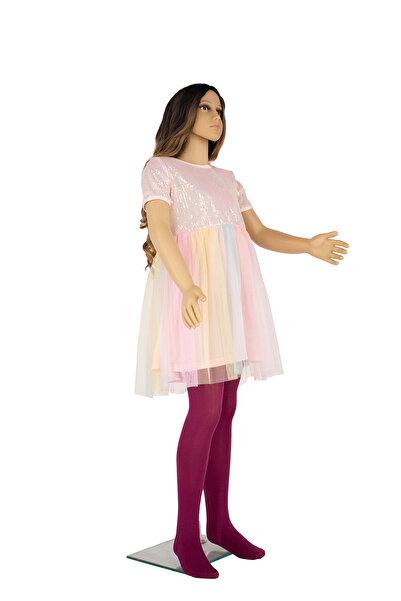 PETRA-ELISA Children's Microfiber Tights 70 DEN Madalina, Bordeaux, 3-6 years