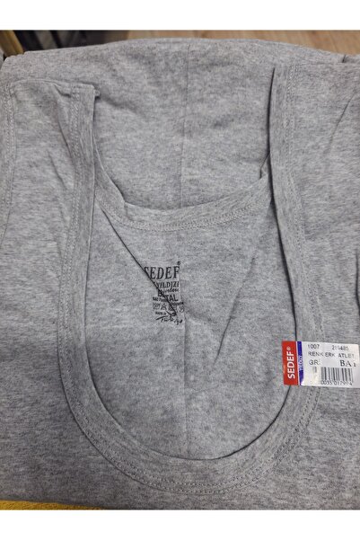 Sedef Battal Erkek Atlet Gri Renk 6 lı