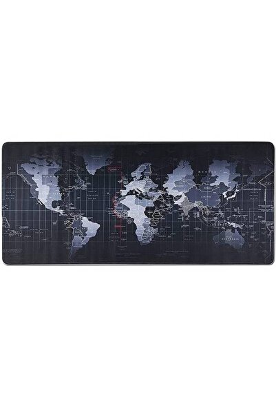 KESNUP Mouse pad cu hartă a lumii 90 x 40 x 0,3 cm negru