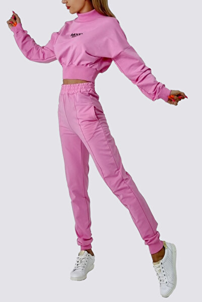 FashionForYou Mood sports suit, pants and turtleneck, Pink, L