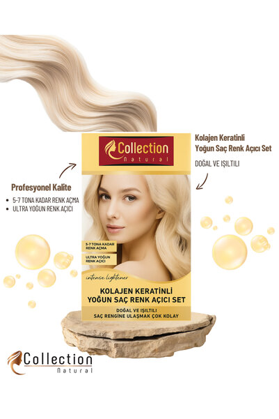 collection natural Kolajen&Keratinli Yoğun Saç Renk Açıcı Set