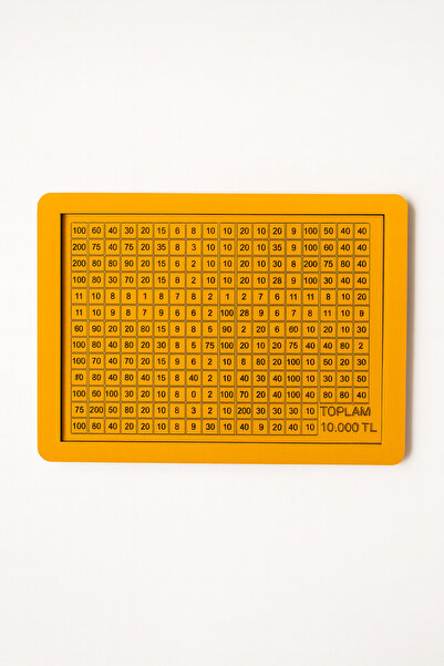 Onouqo Sylvia Parabox - 10,000 Tl Wooden Piggy Bank, Money Saving Box 20X15Cm