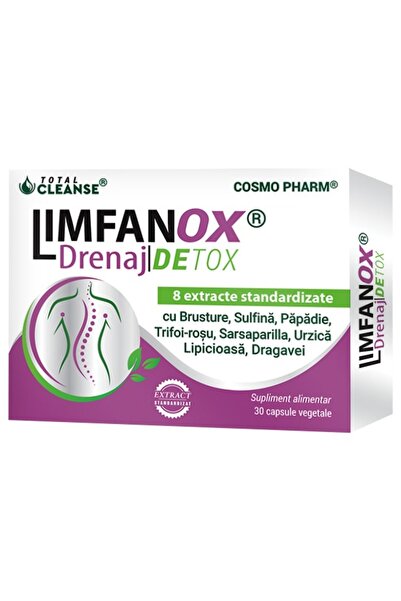 Cosmopharm LIMFANOX Drenaj DETOX Capsule Drenaj Sistem Limfatic