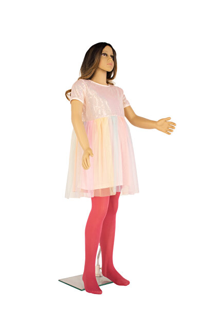 PETRA-ELISA Children's Microfiber Tights 40 DEN Irina, Raspberry Red, 11-13 years